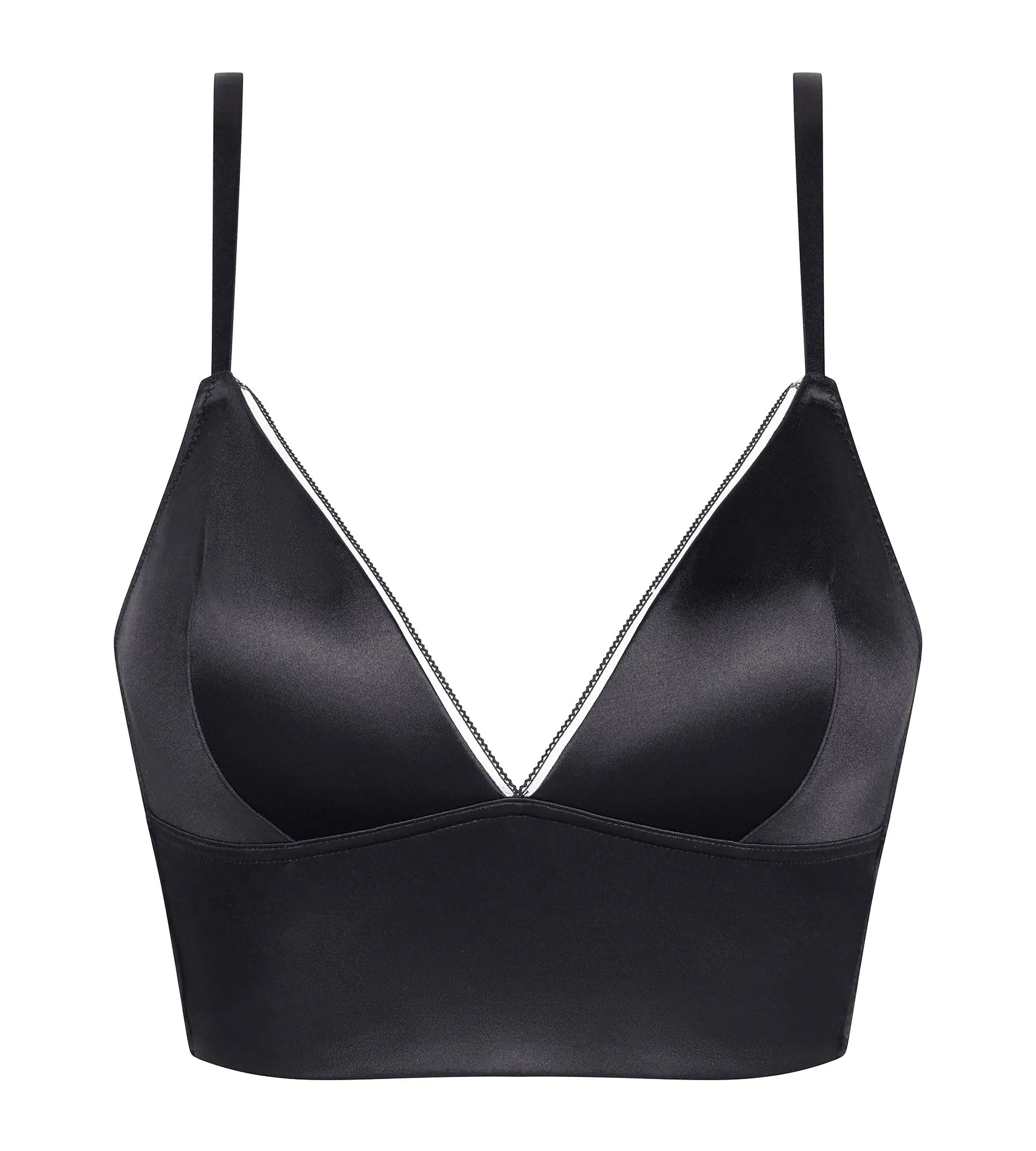 Dim Chri grey satin microfiber push-up triangle bra