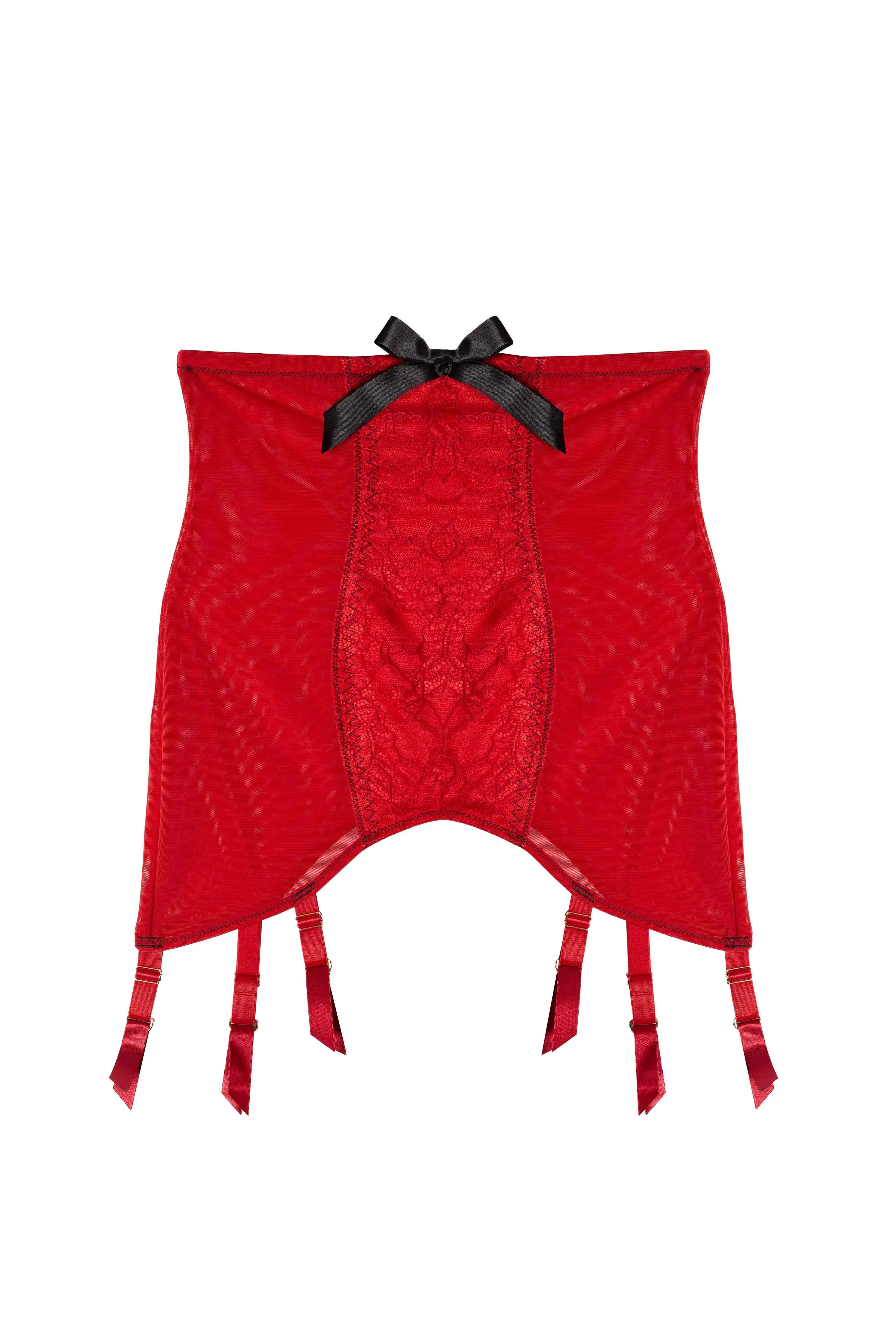 Elsie Lace Girdle Red