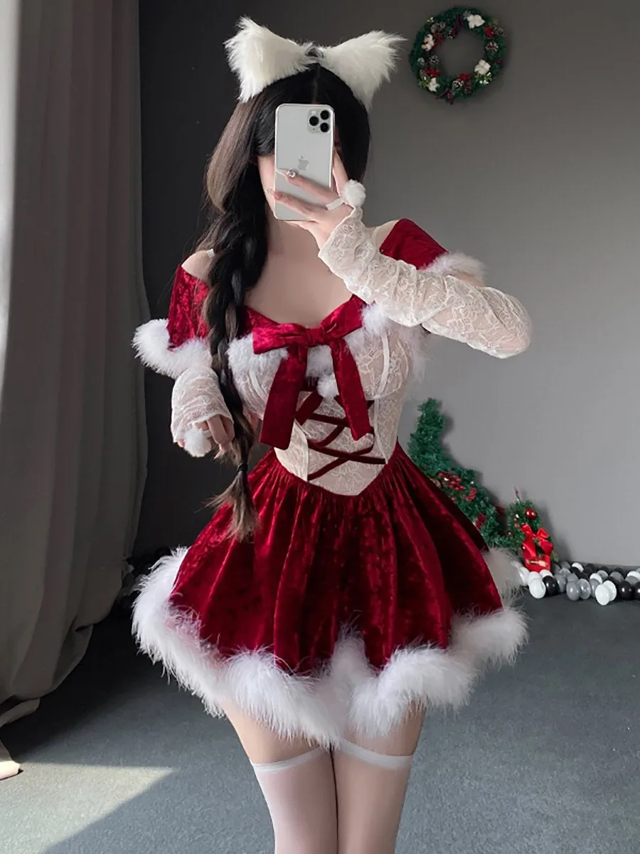Furry Christmas Party Dress