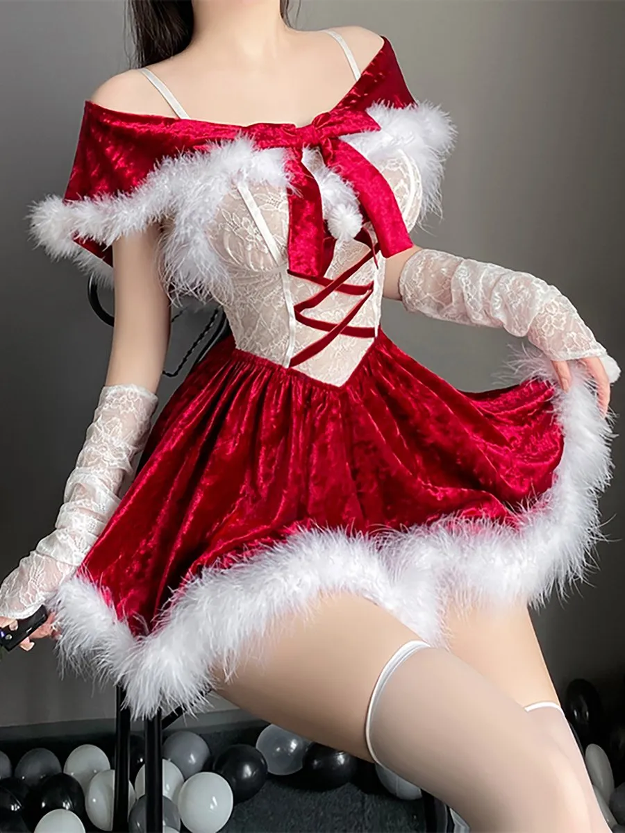 Furry Christmas Party Dress