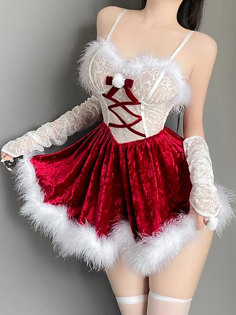 Furry Christmas Party Dress