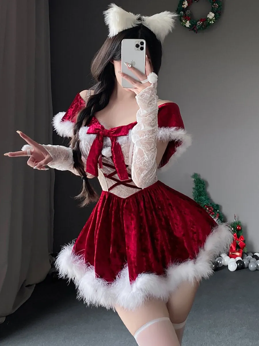 Furry Christmas Party Dress