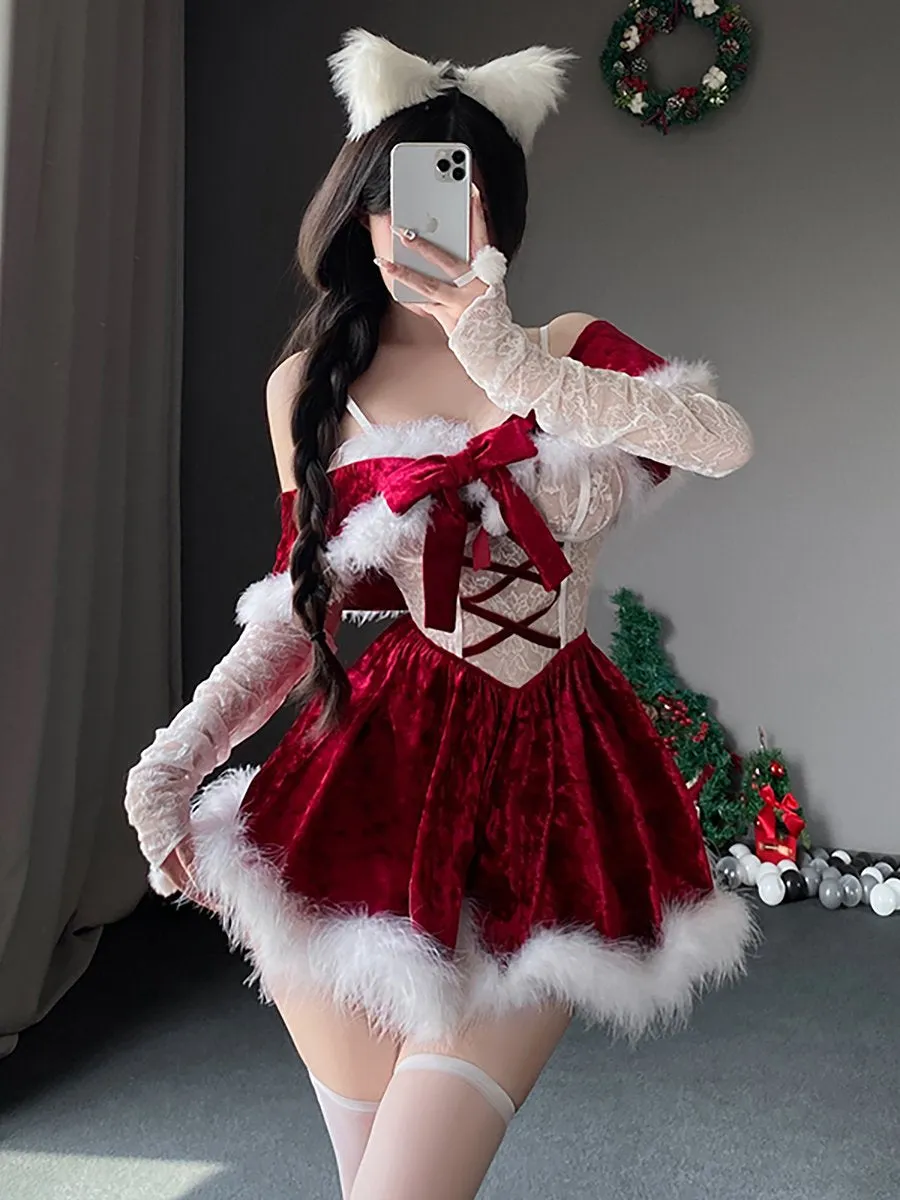Furry Christmas Party Dress