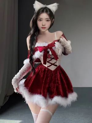 Furry Christmas Party Dress