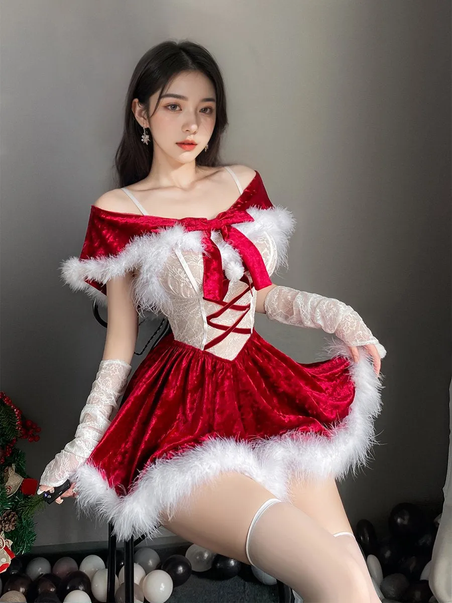 Furry Christmas Party Dress