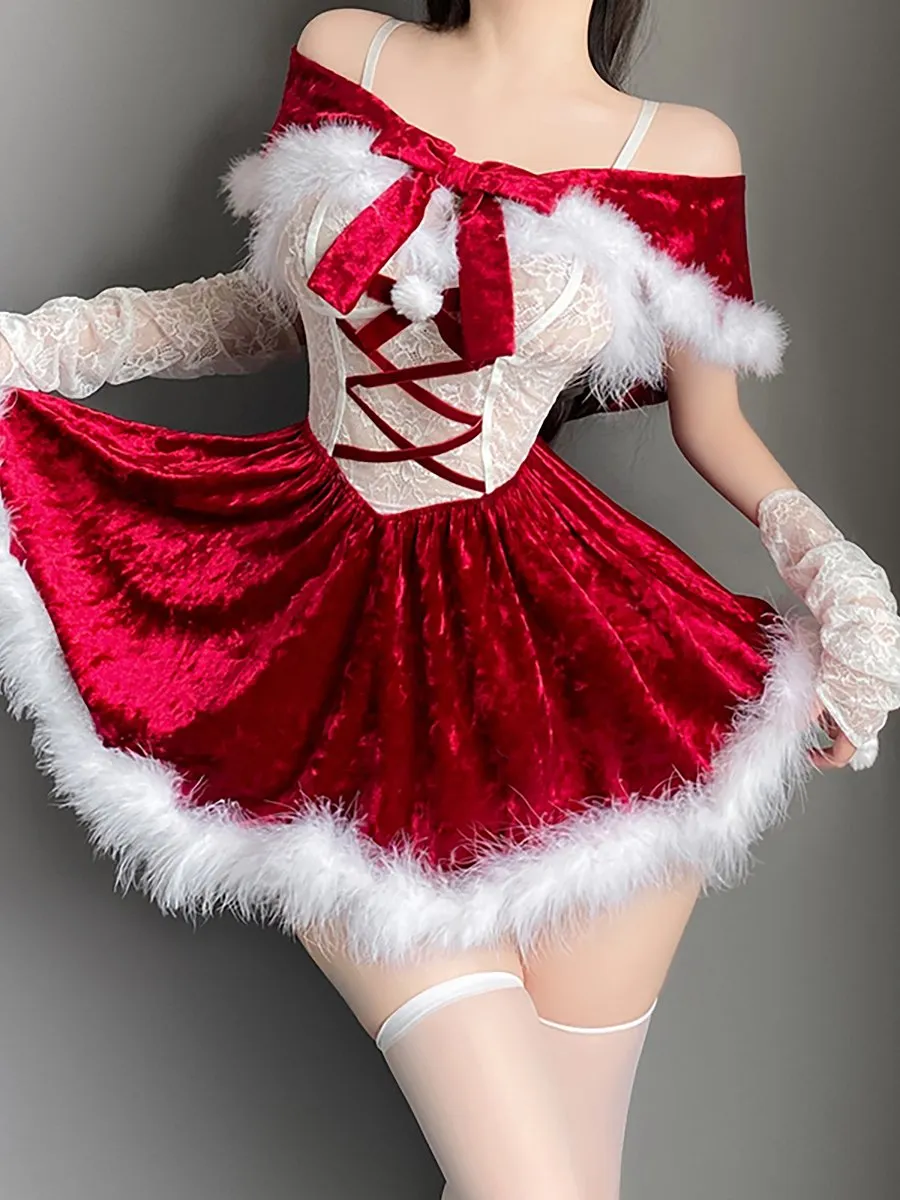 Furry Christmas Party Dress