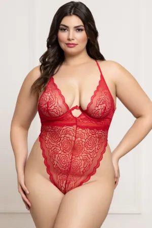 High Cut Lace Teddy