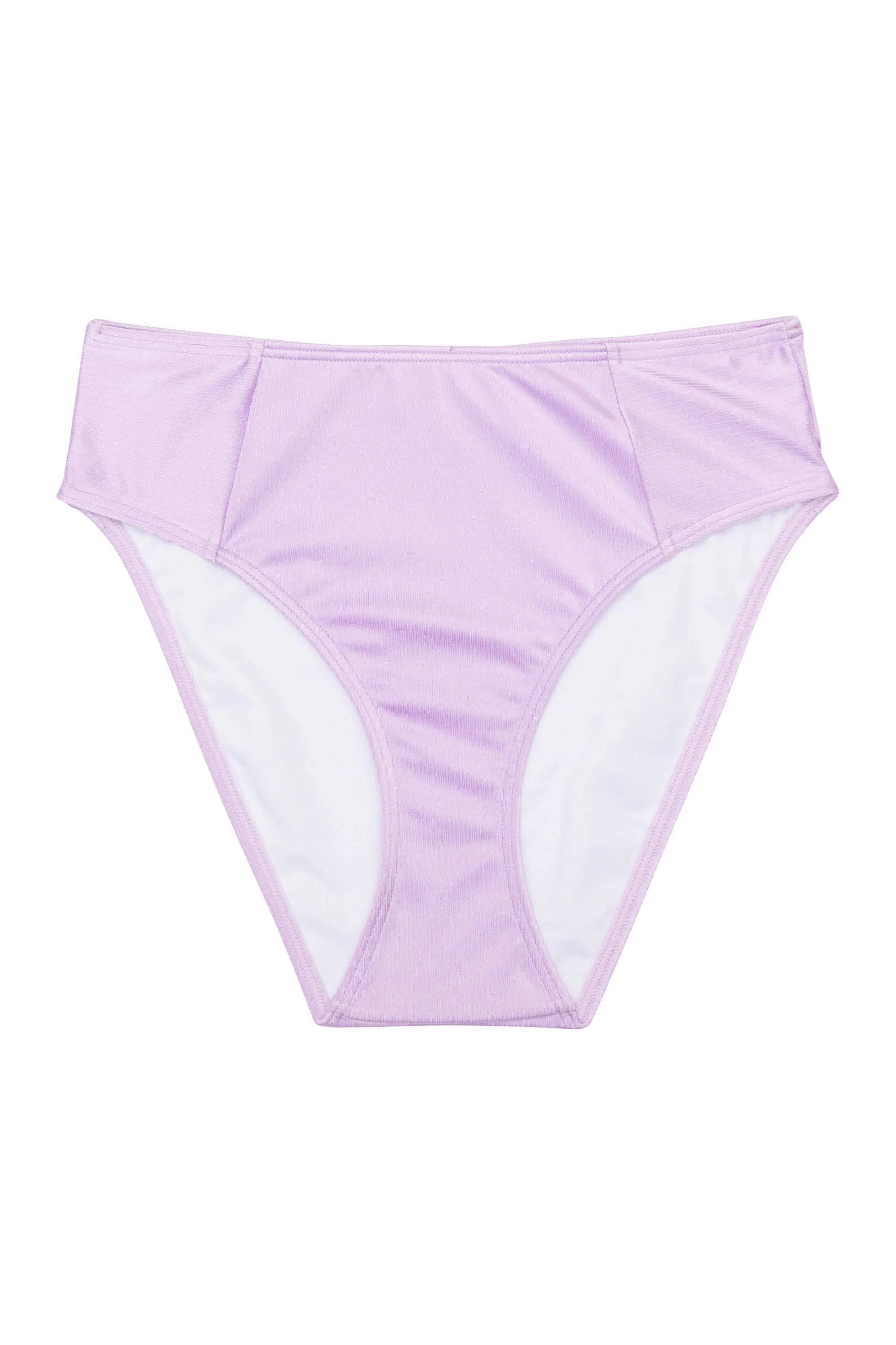 High shine high waist brief lilac