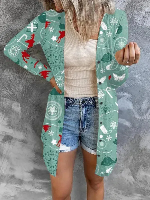 It's Christmas Themed Women Cardigan Sweater