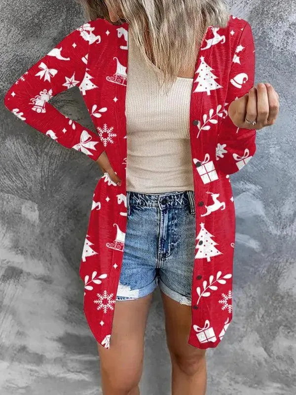 It's Christmas Themed Women Cardigan Sweater