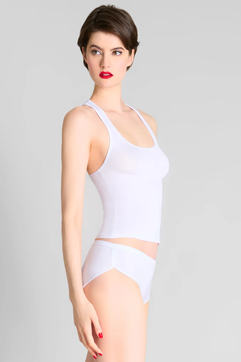 La Femme Amazone Tank Top White