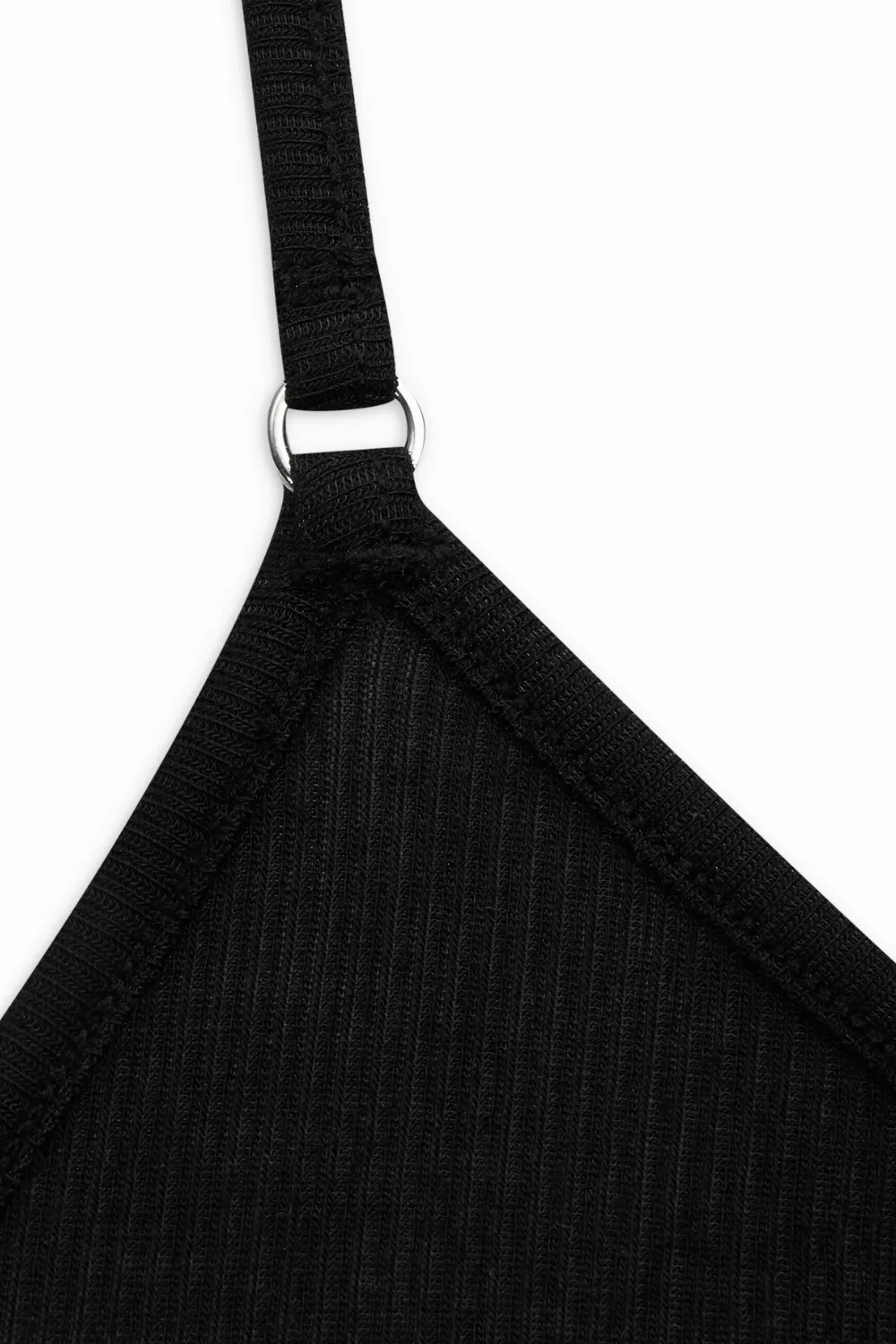 La Femme Amazone Triangle Bra Black