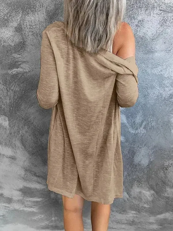 Long Button Women Cardigan Sweater