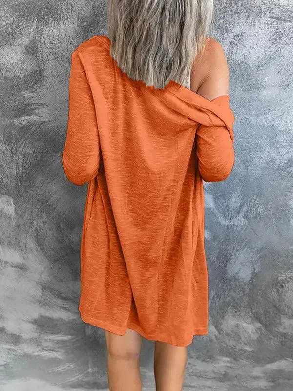 Long Button Women Cardigan Sweater