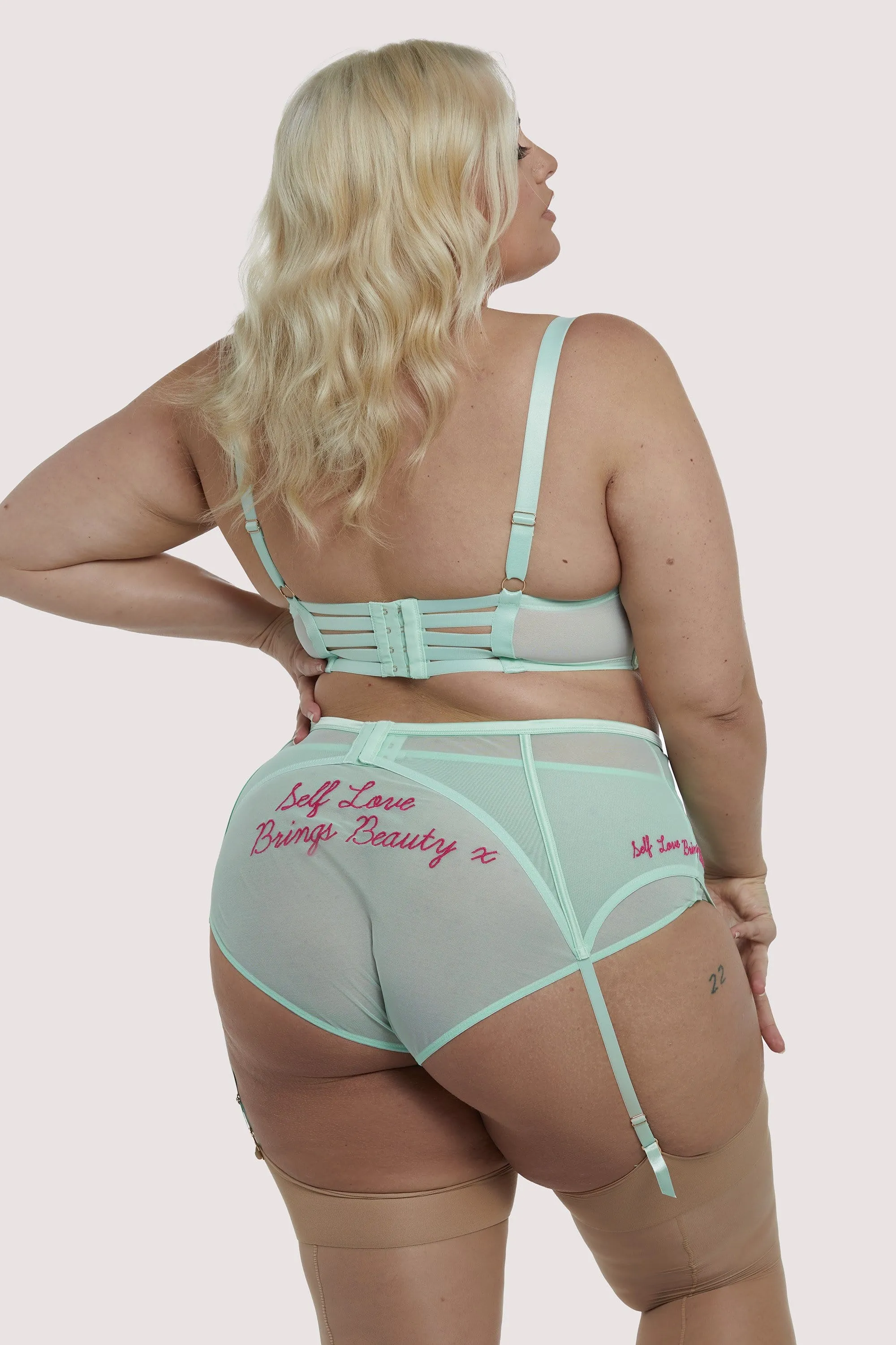 Longline Self Love Mint Curve Bra