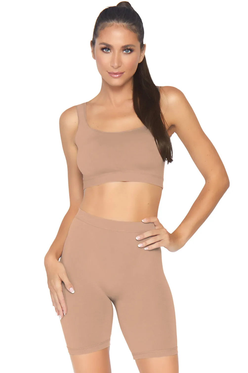 Naked Crop Tank & Bike Shorts