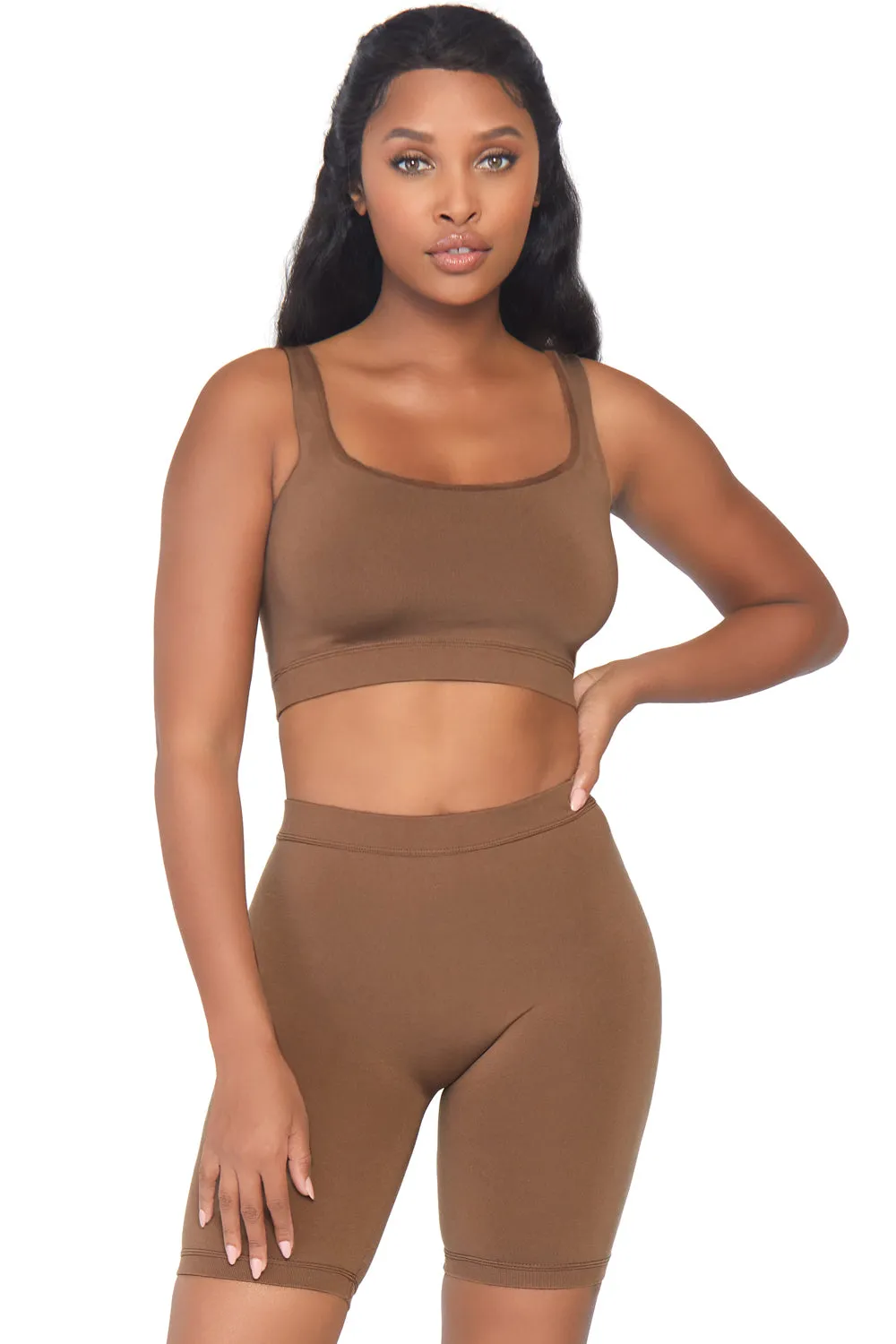 Naked Crop Tank & Bike Shorts