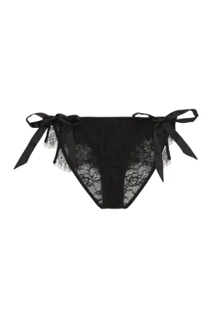 Peek & Beau Bryn Black Lace frill brief