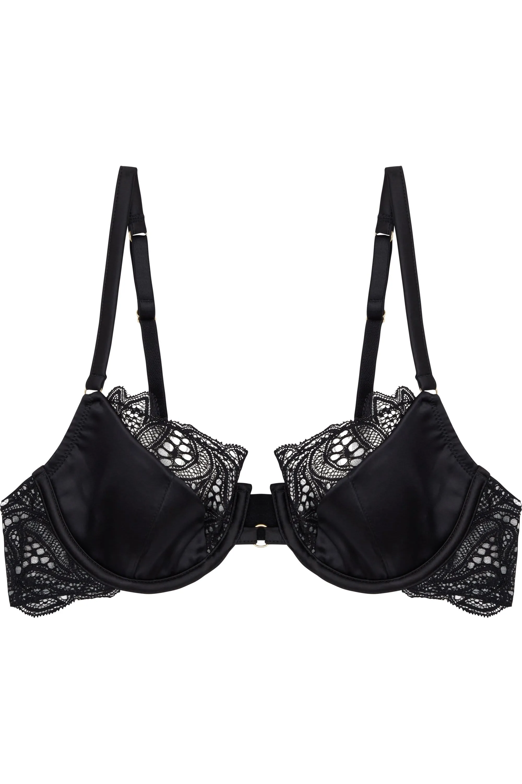 Peek & Beau Ida FB Satin sling & lace bra & ring detail DD - H