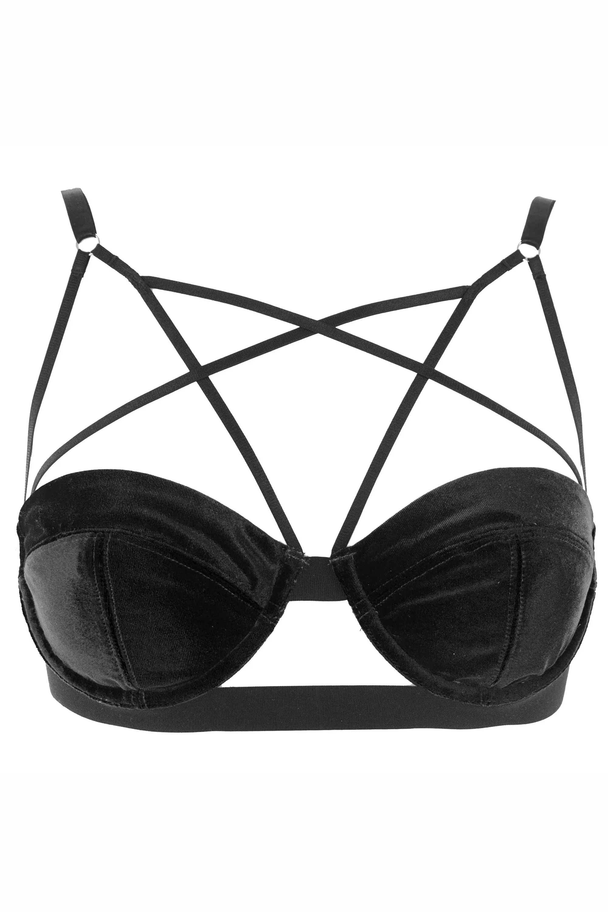 Peek & Beau Riley Black Velvet Bra