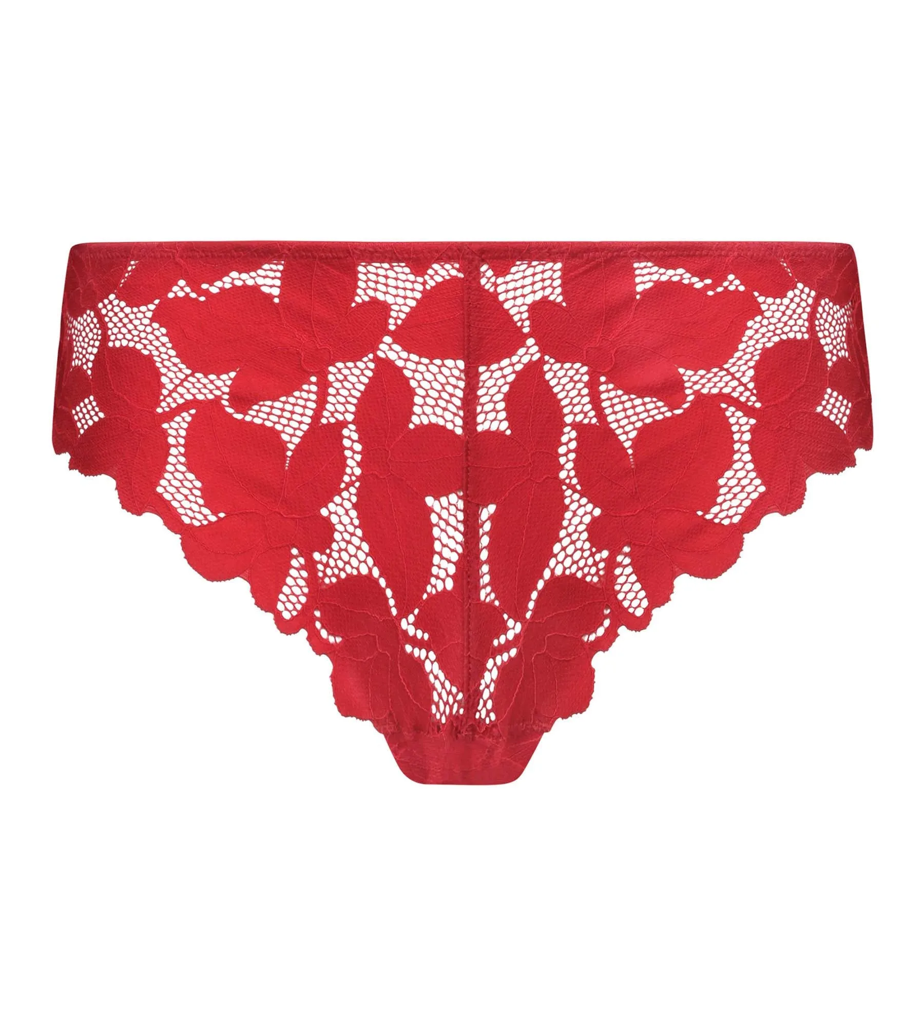 Red Chri Dim Lacy lace briefs with large flowers