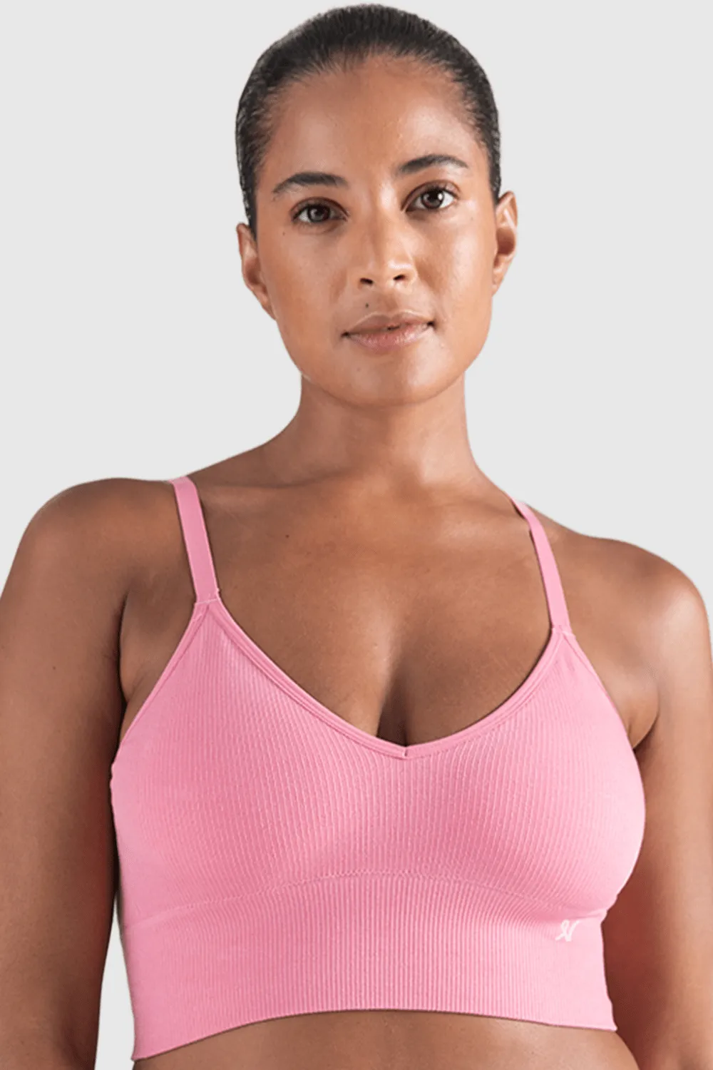Tencel Seamless Bralette in Rose Pink. Size XS (UK 6-8)