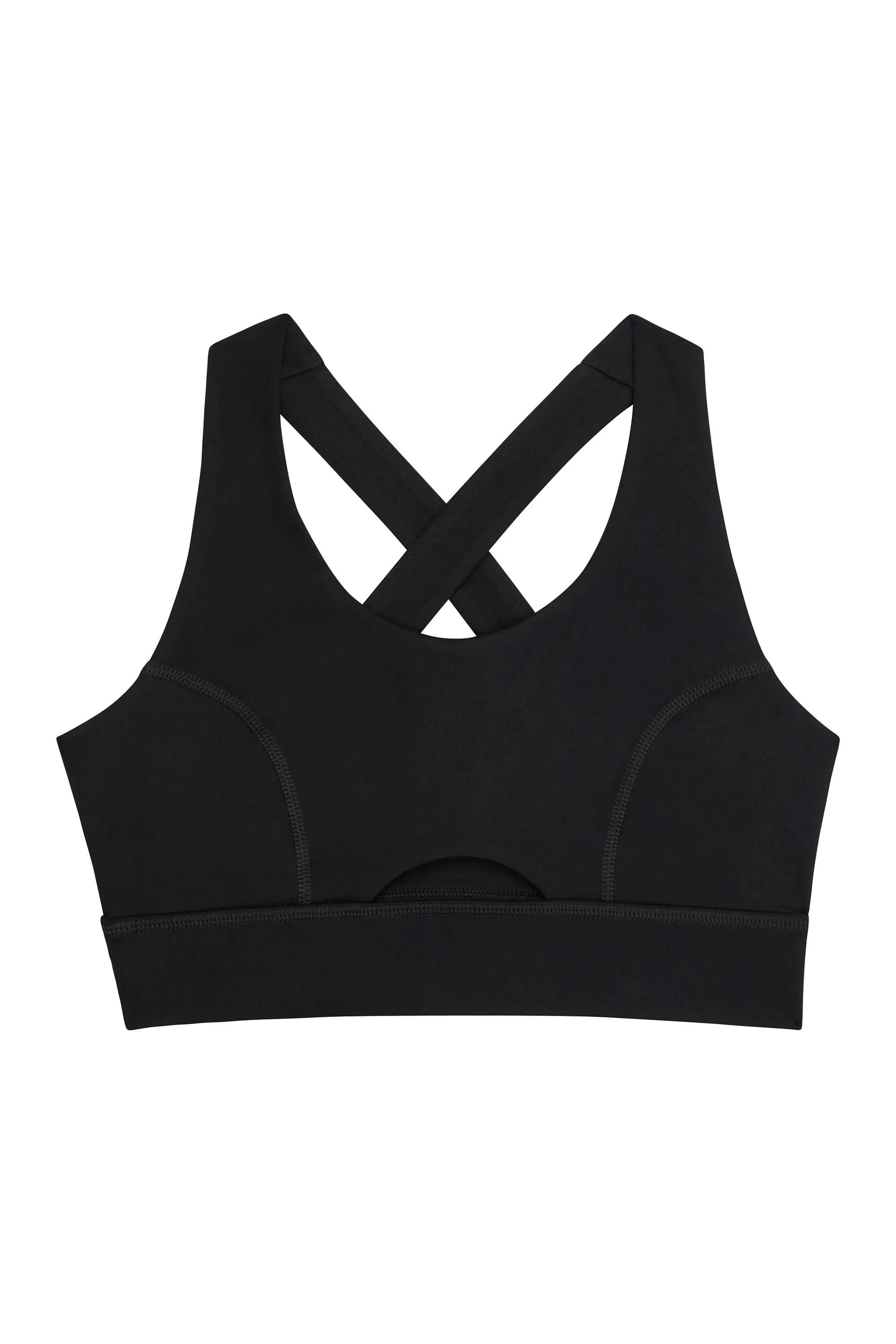 Wolf & Whistle Cross Back Bra Black Curve