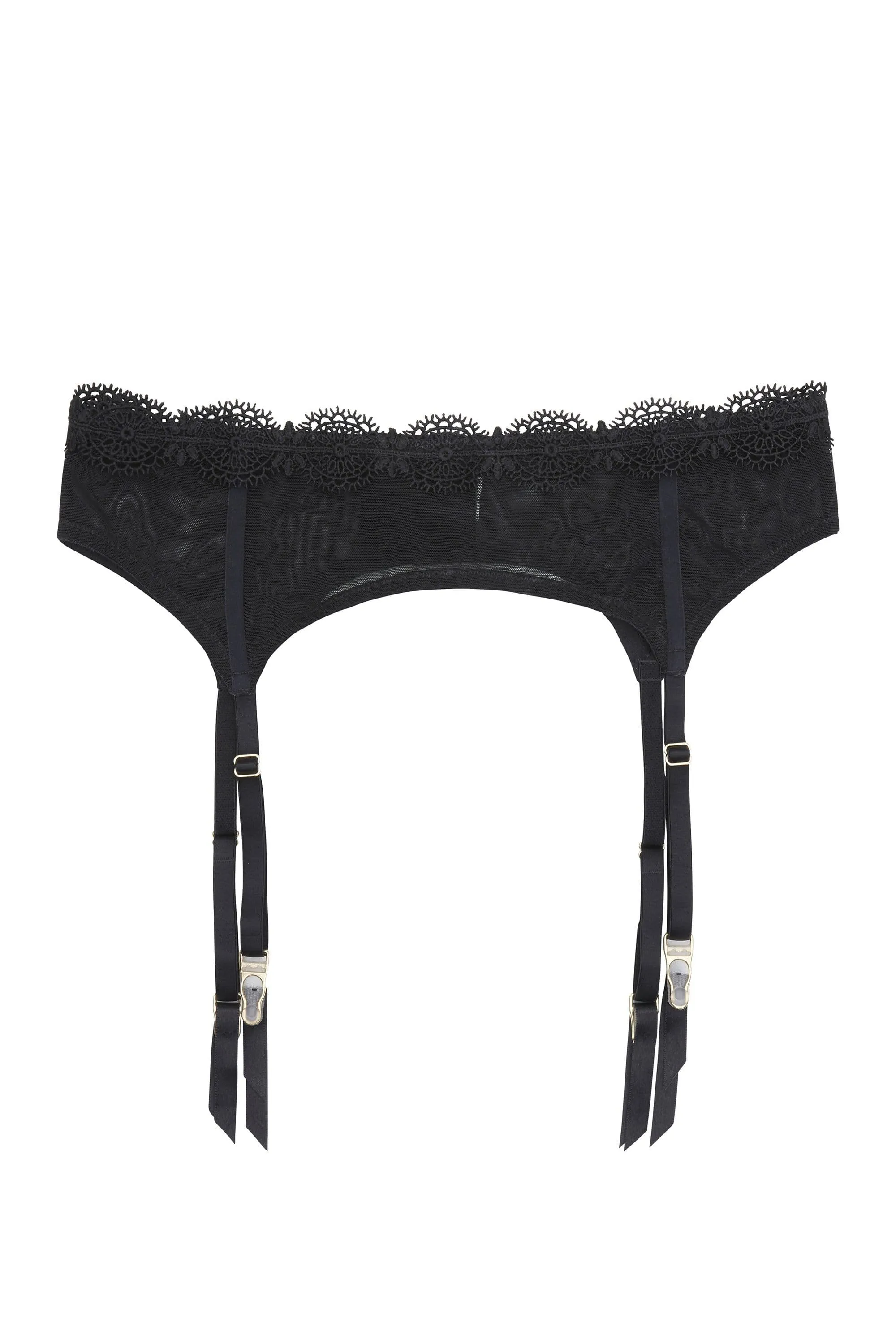 WW x Charlotte McKinney Astrid Mesh suspender belt